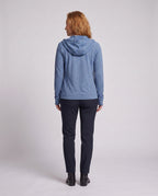 Women's breathable sports jacket with hood and full-length zipper All Fashion - back view