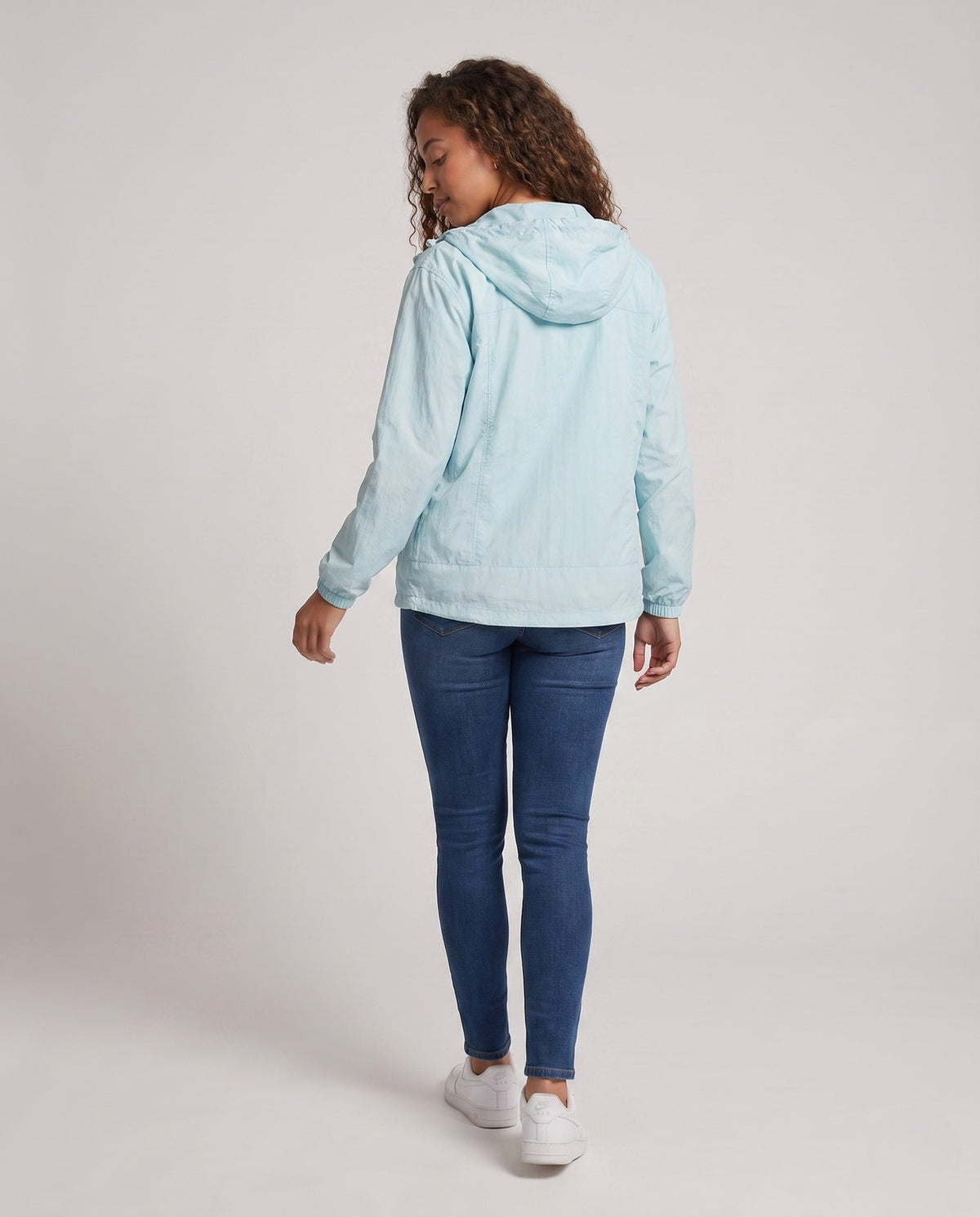 Women's breathable and water-repellent UV protection jacket with adjustable hood All Fashion - back view