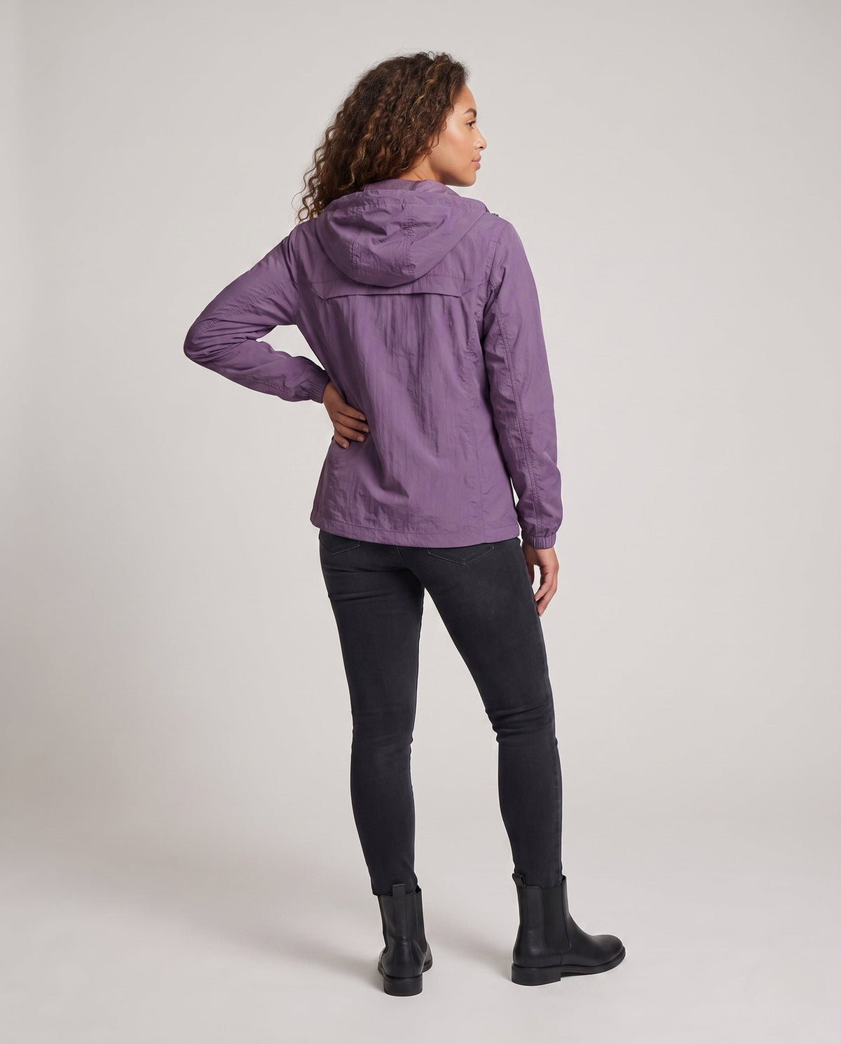 Women's breathable UV protection jacket with adjustable hood collar All Fashion - back view
