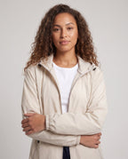 Women's breathable windbreaker jacket with adjustable hood All Fashion - upper body view