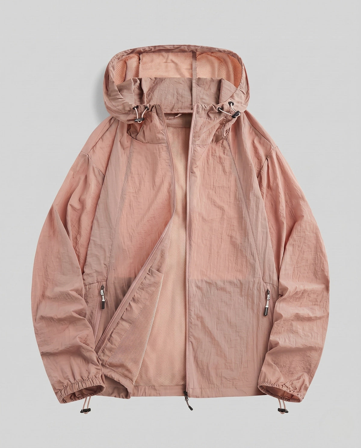 Women's breathable windbreaker jacket with adjustable hood All Fashion - product shot