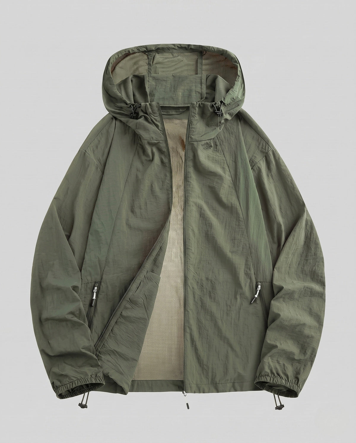 Women's breathable windbreaker jacket with adjustable hood All Fashion - product shot