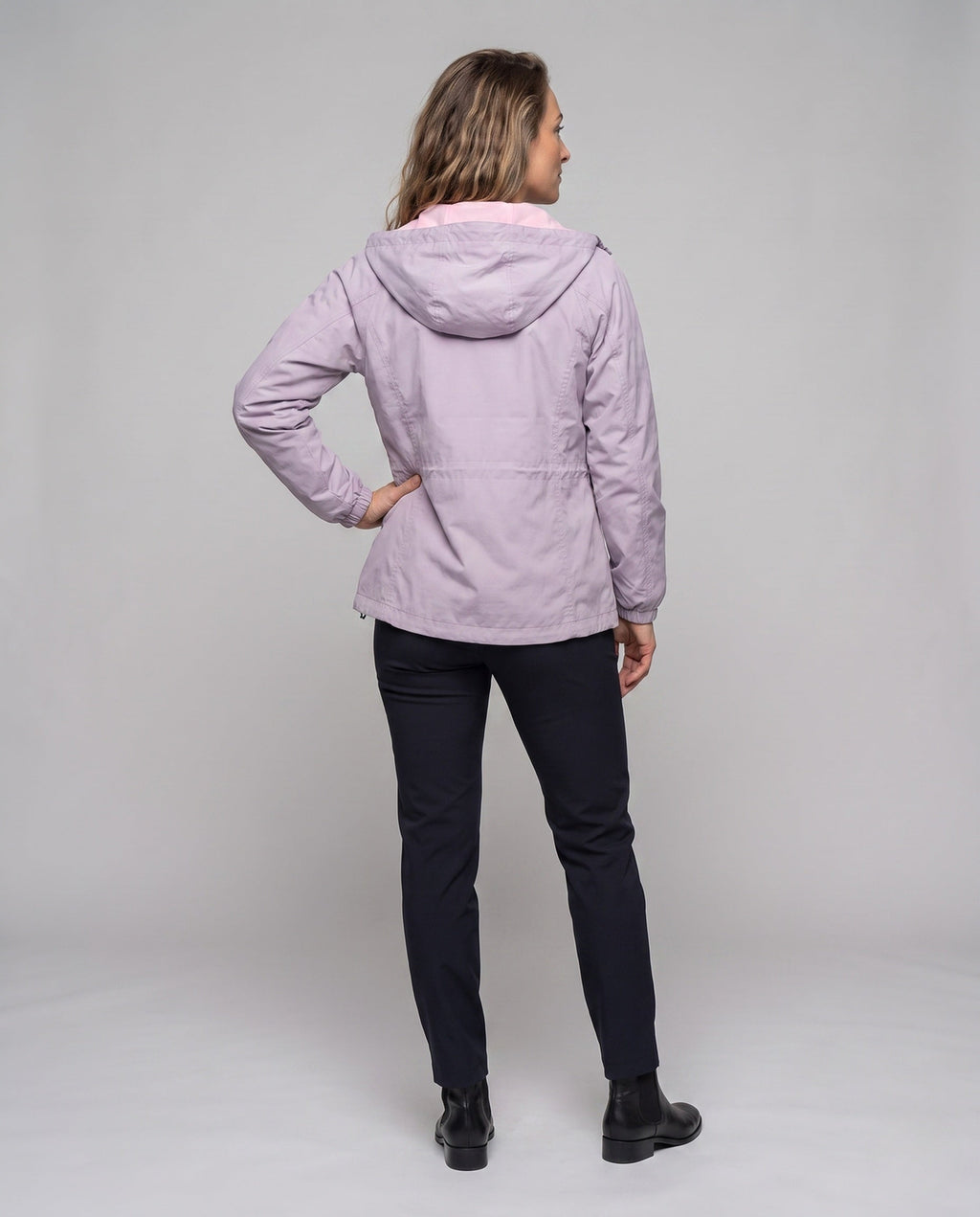 Women's functional lightweight transitional jacket with adjustable hood All Fashion - back view