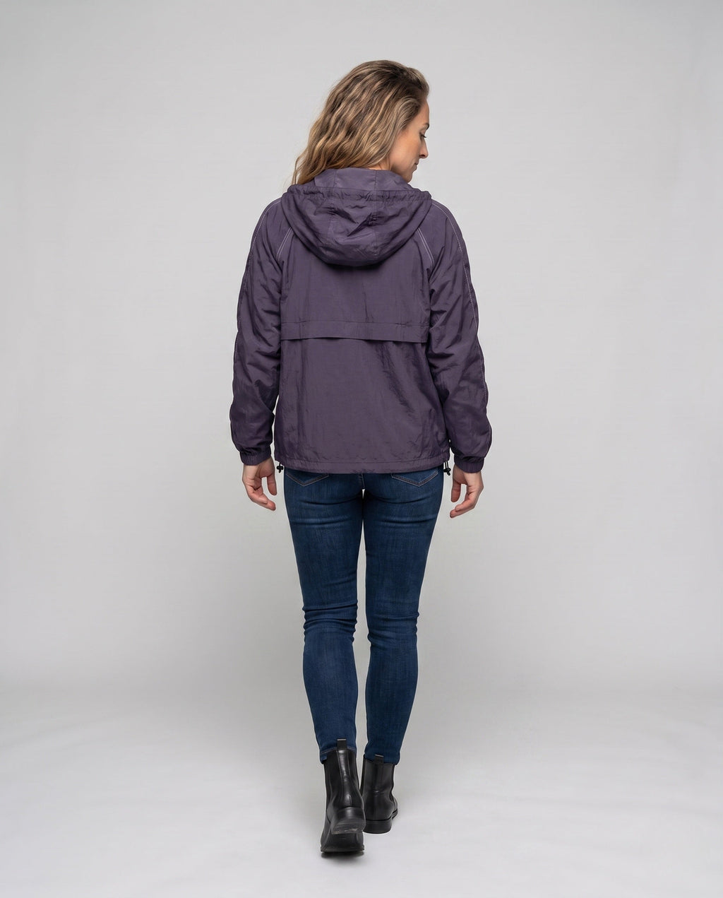 Women's functional jacket with breathable inserts and adjustable hood All Fashion - back view