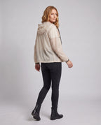 Women's Lightweight All-Weather Jacket with Adjustable Hood Design All Fashion - back view
