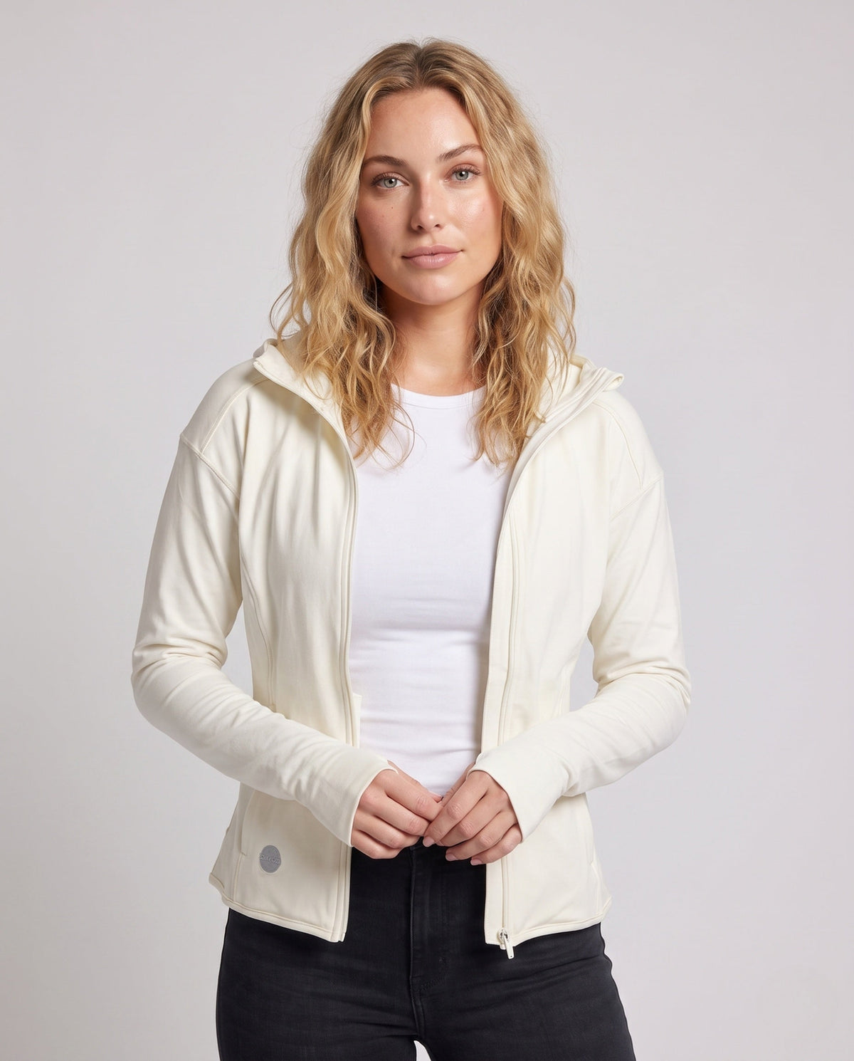 Women's lightweight functional jacket with adjustable hood All Fashion - upper body view