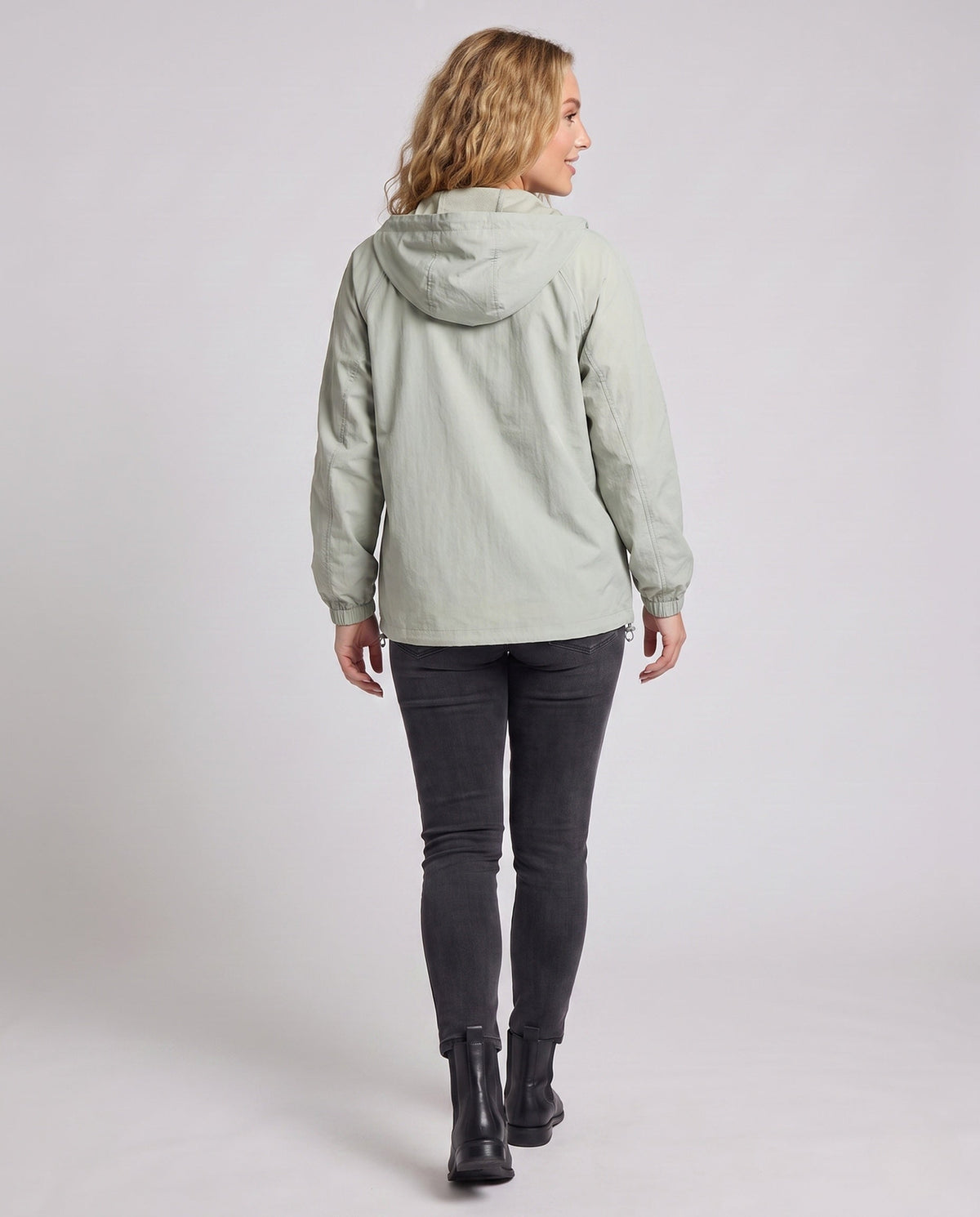 Women's lightweight outdoor jacket with adjustable hood All Fashion - back view