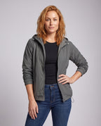 Women's lightweight transitional jacket with practical pockets and hood All Fashion - upper body view