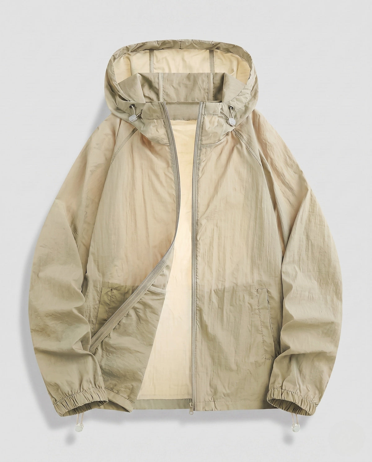 Women's lightweight transitional jacket with practical pockets and hood All Fashion - product shot