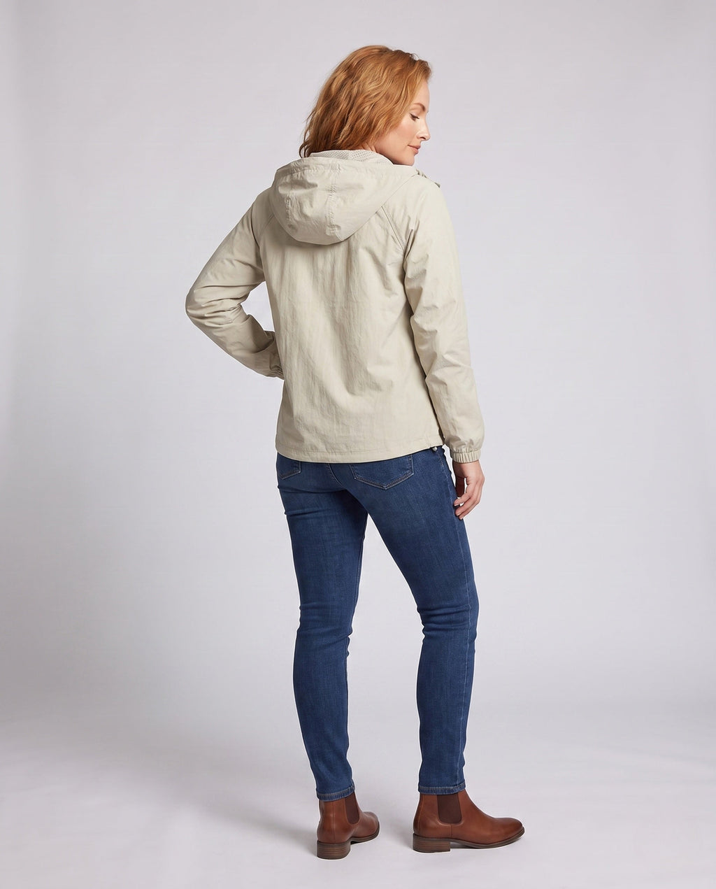 Women's lightweight and breathable jacket with high collar All Fashion - back view