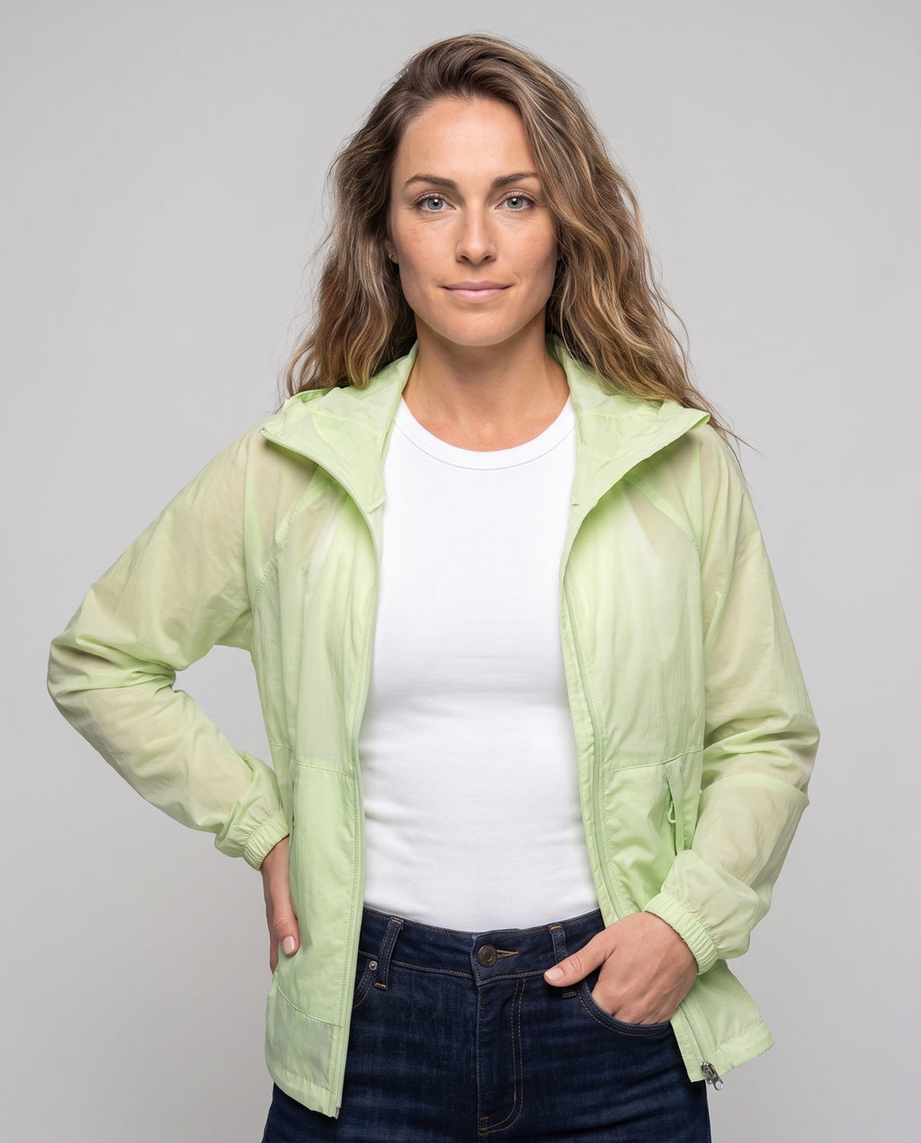 Ladies light and breathable wind jacket All Fashion - upper body view