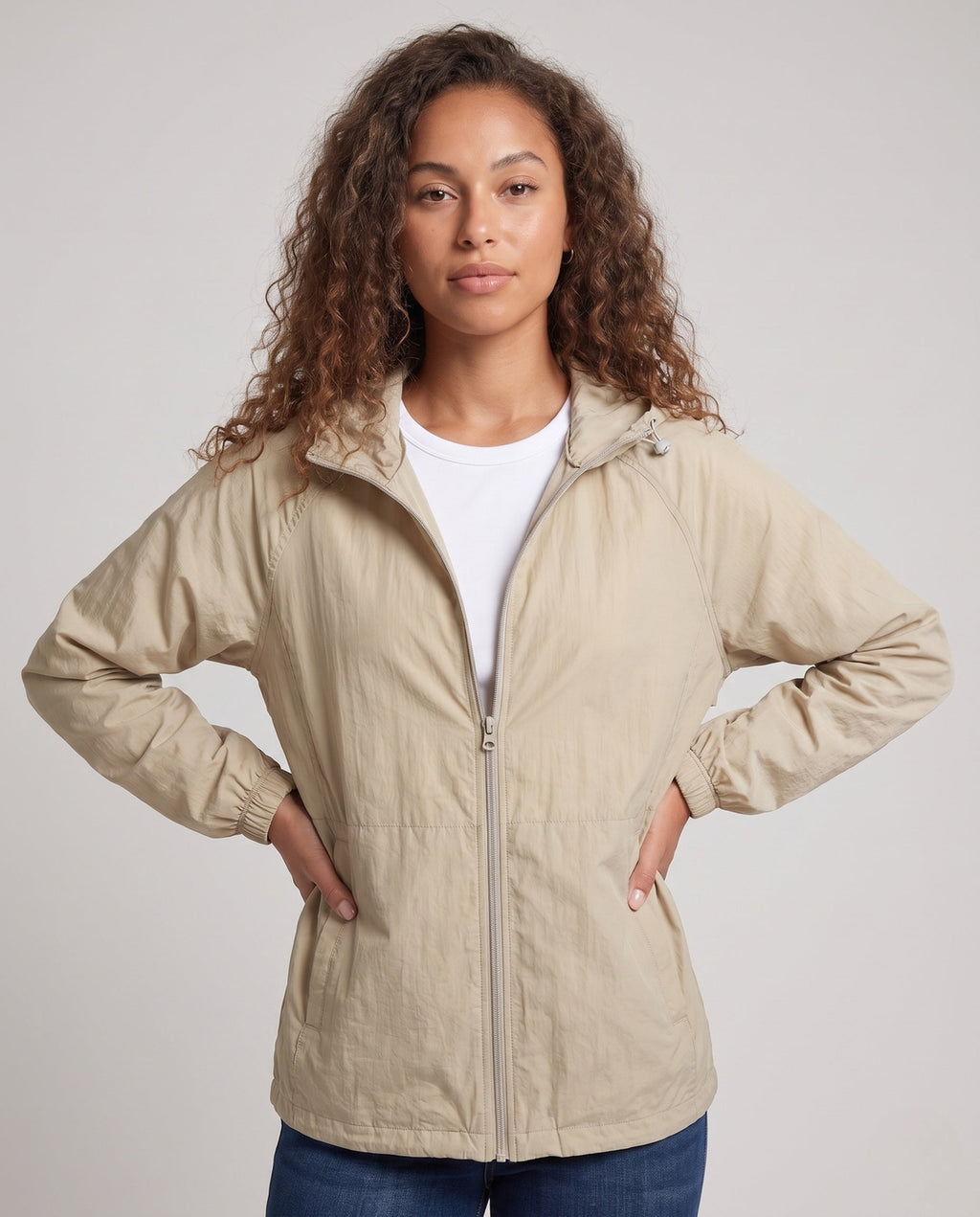Women's lightweight windproof transitional jacket All Fashion - upper body view