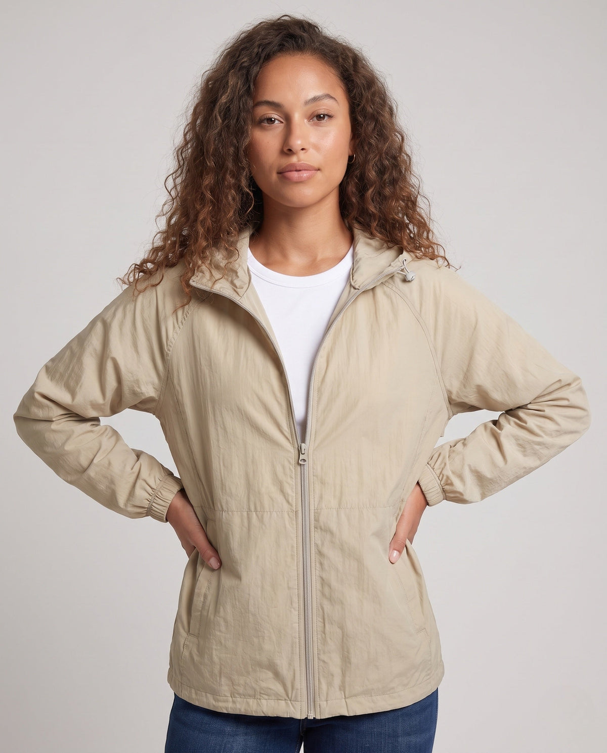 Women's lightweight windproof transitional jacket All Fashion - upper body view