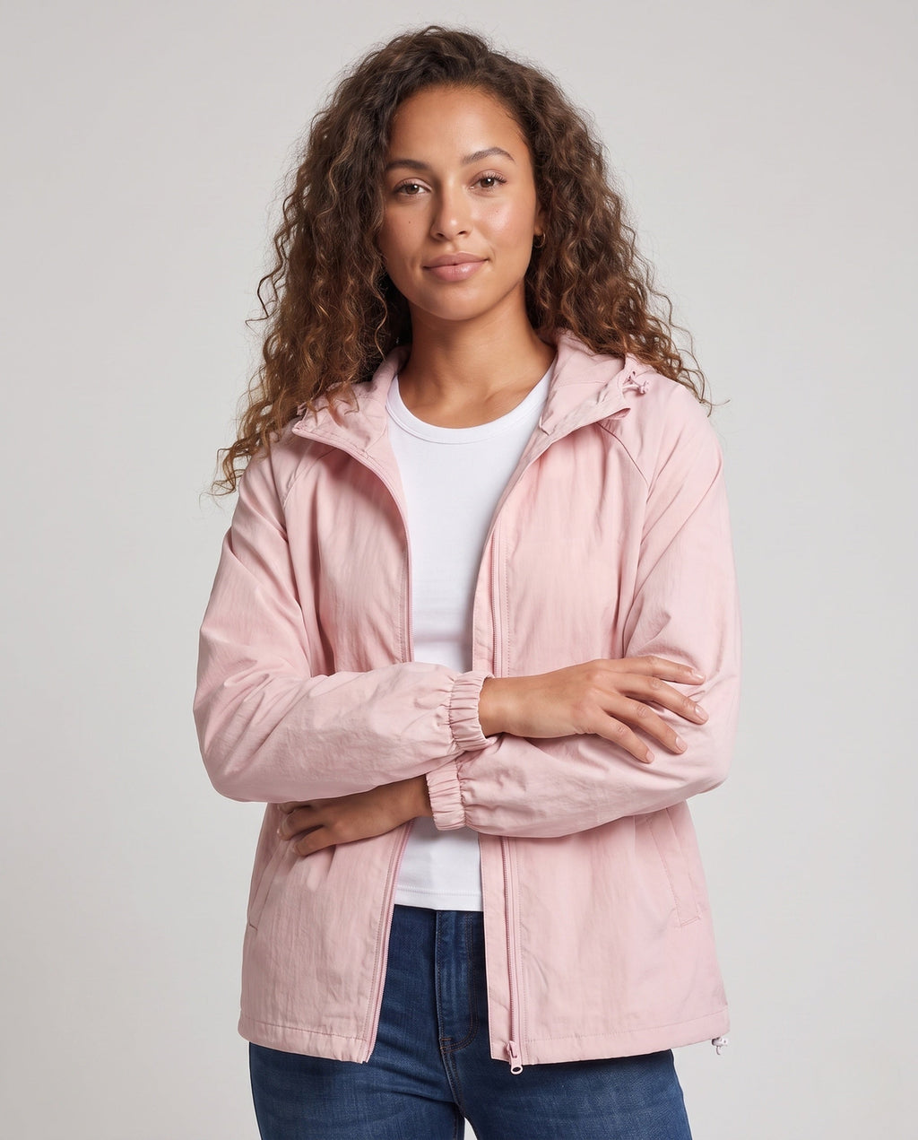 Women's lightweight windbreaker with breathable design All Fashion - upper body view