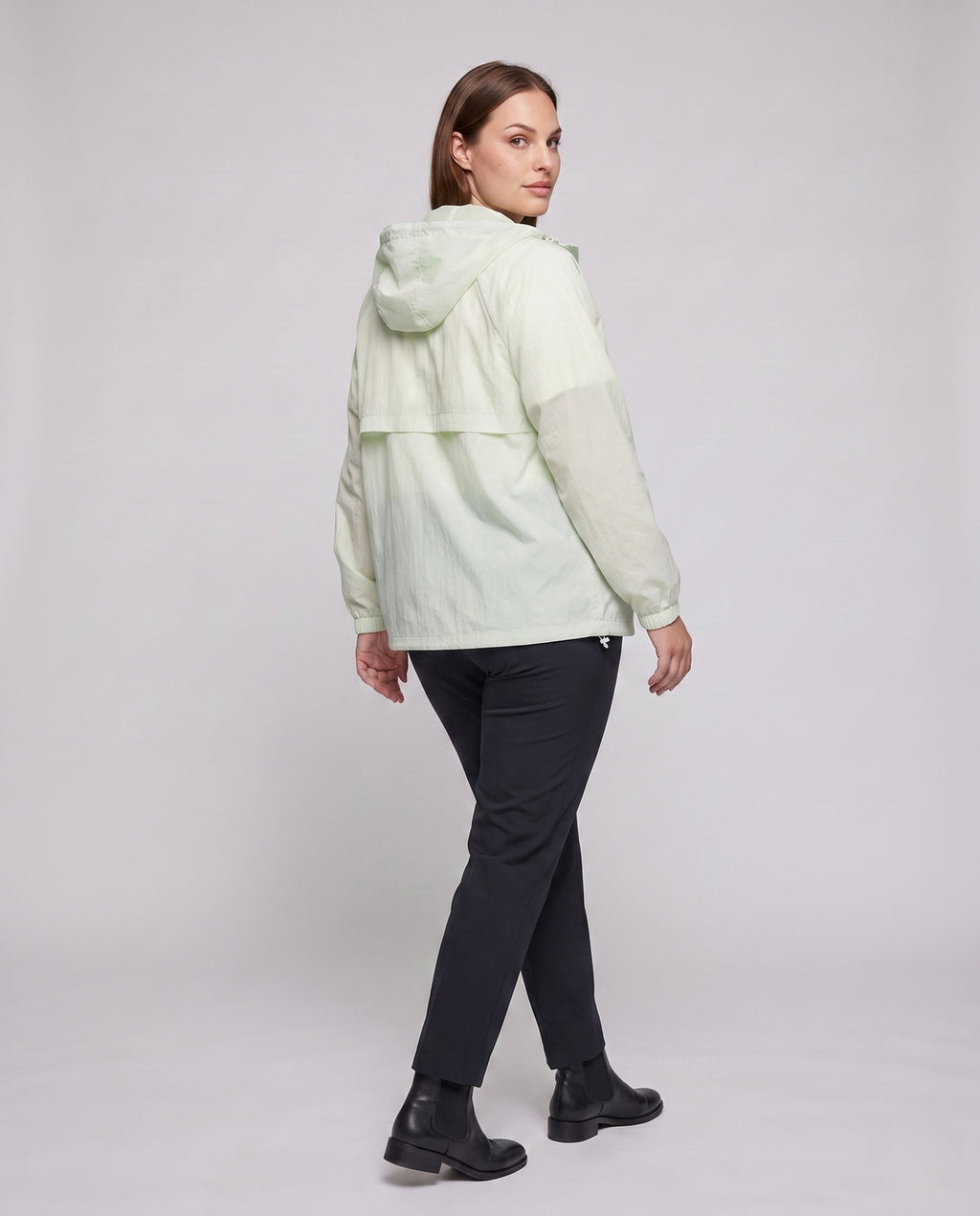 Women's practical outdoor jacket with adjustable hood All Fashion - back view