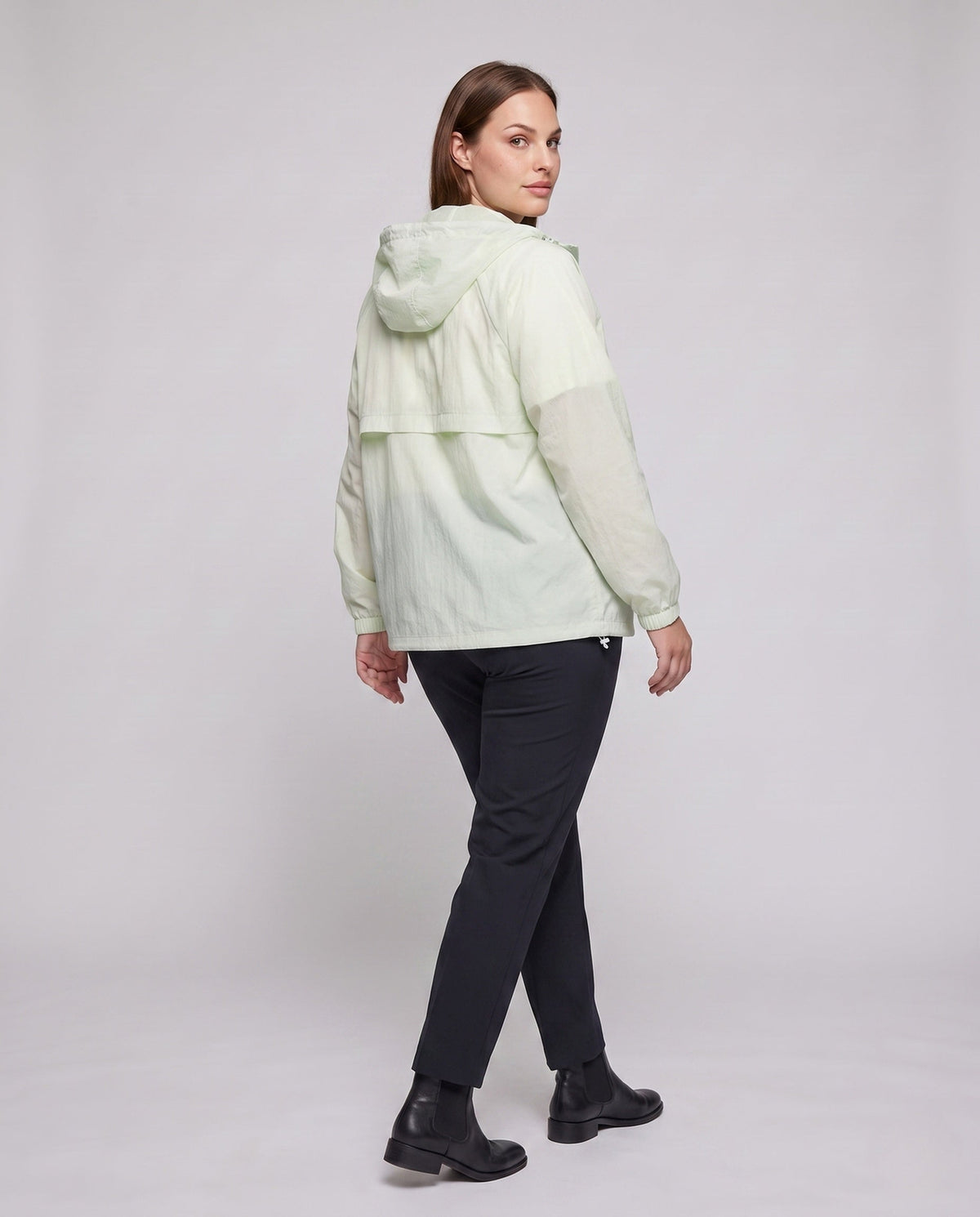 Women's practical outdoor jacket with adjustable hood All Fashion - back view