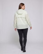 Women's practical windbreaker jacket with adjustable hood All Fashion - back view