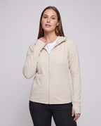 Women's sports jacket with integrated hood and UV protection All Fashion - upper body view