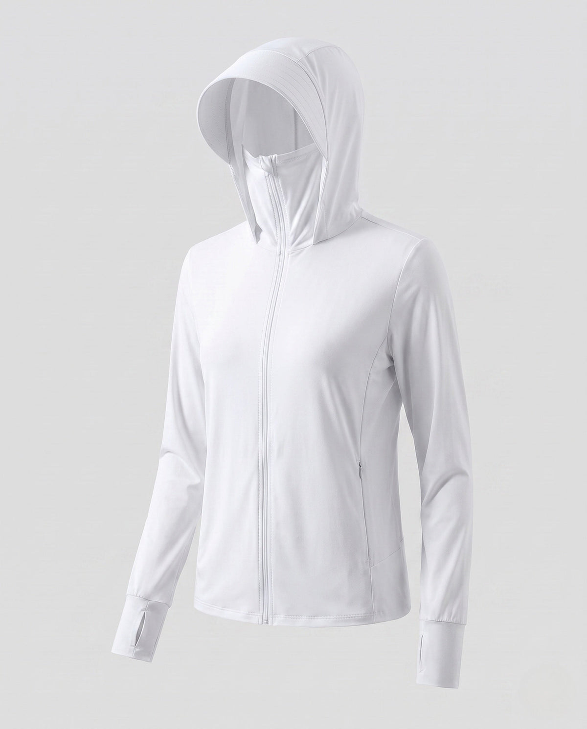 Women's sports jacket with integrated hood and UV protection All Fashion - product shot