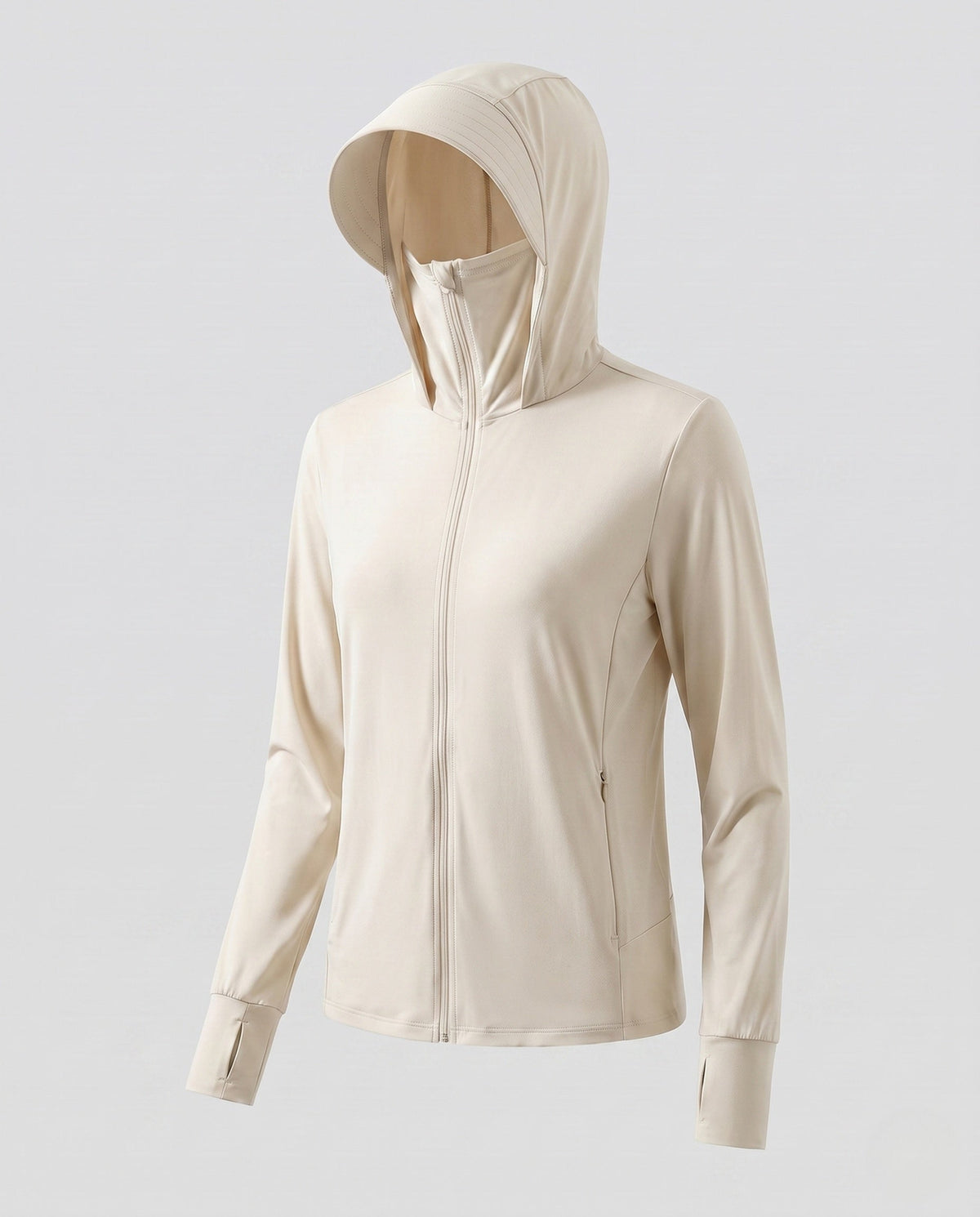 Women's sports jacket with integrated hood and UV protection All Fashion - product shot
