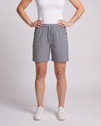 Ladies' sporty shorts with practical pockets - lower body view