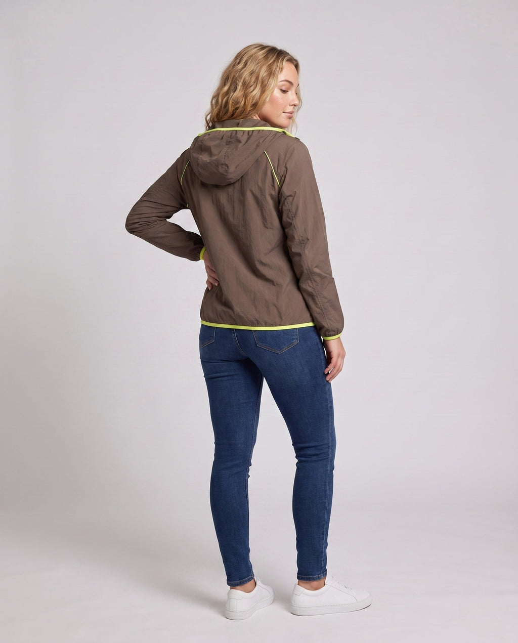 Ladies UV protection jacket with breathable properties and adjustable hood All Fashion - back view