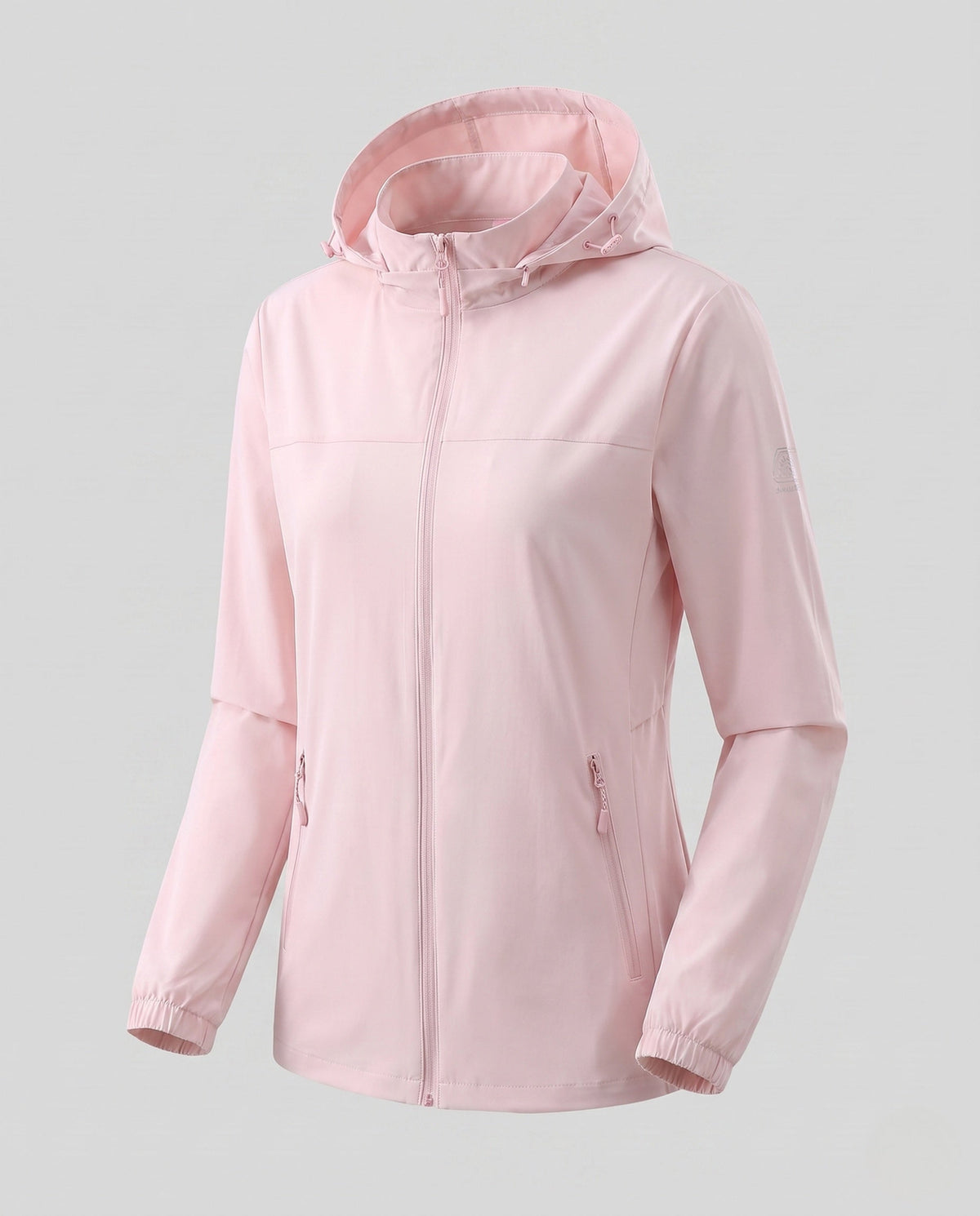 Women lightweight breathable UV protection hoodie jacket with zipper pockets All Fashion - product shot
