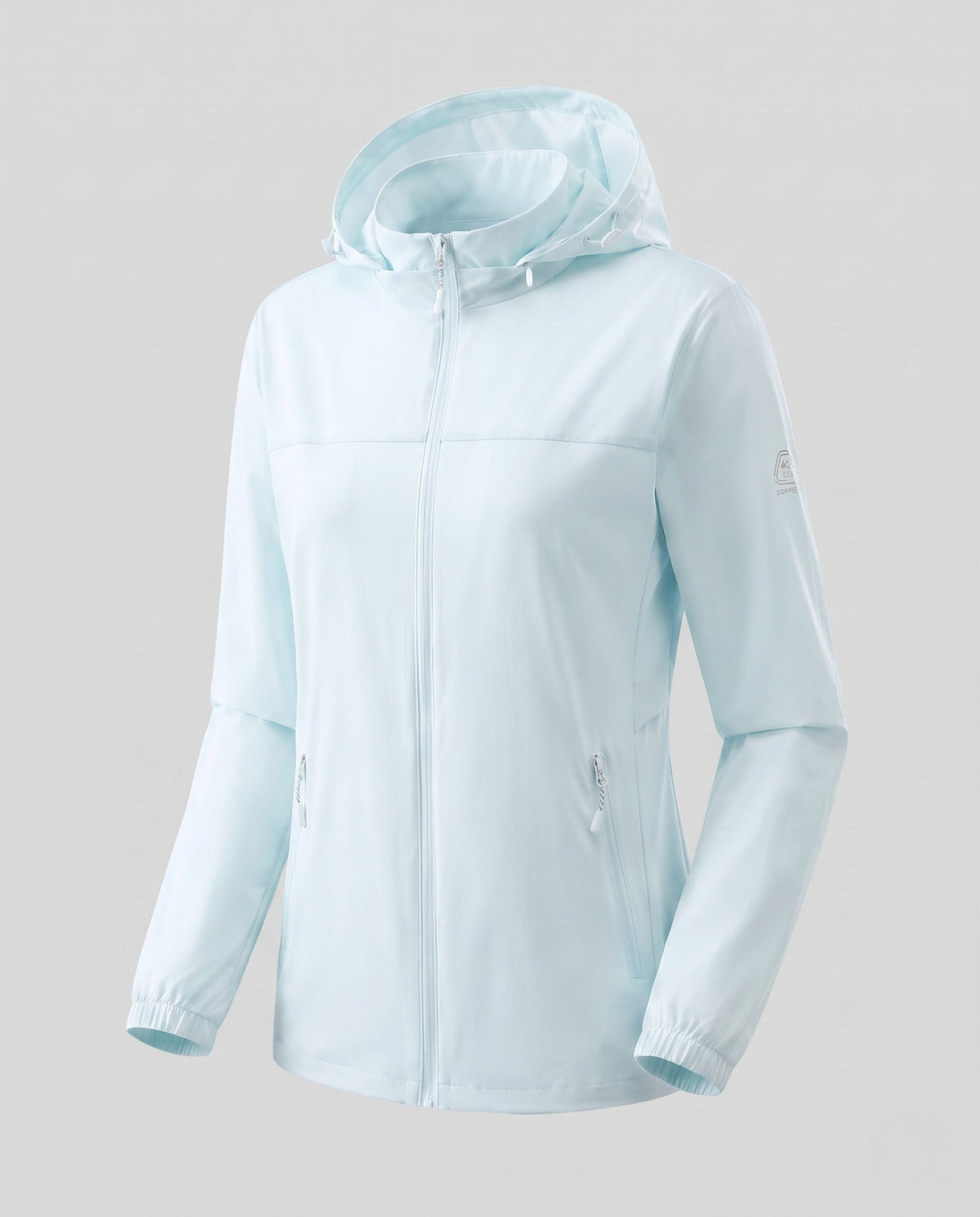 Women lightweight breathable UV protection hoodie jacket with zipper pockets All Fashion - product shot