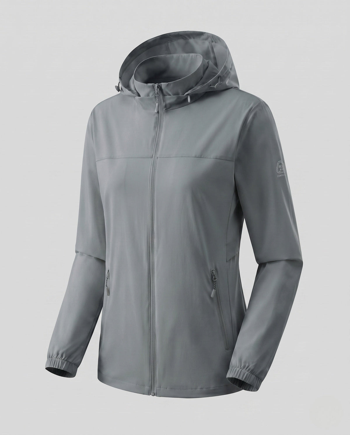 Women lightweight breathable UV protection hoodie jacket with zipper pockets All Fashion - product shot