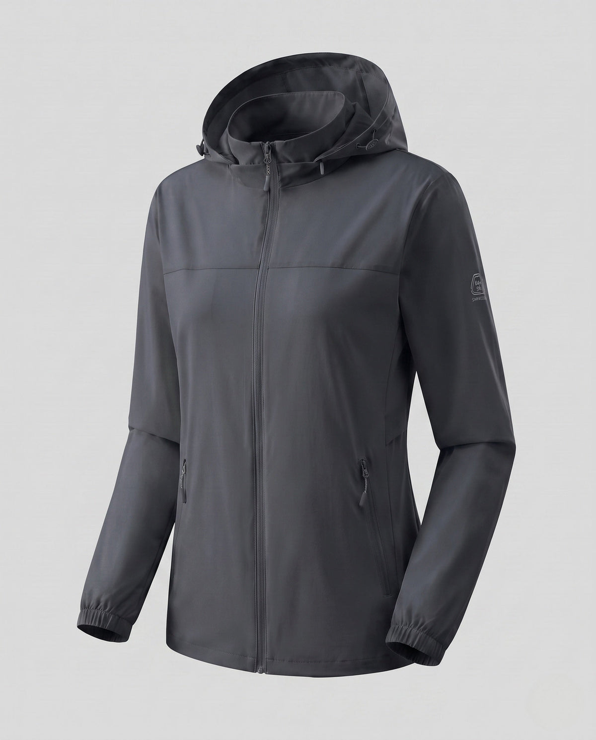 Women lightweight breathable UV protection hoodie jacket with zipper pockets All Fashion - product shot