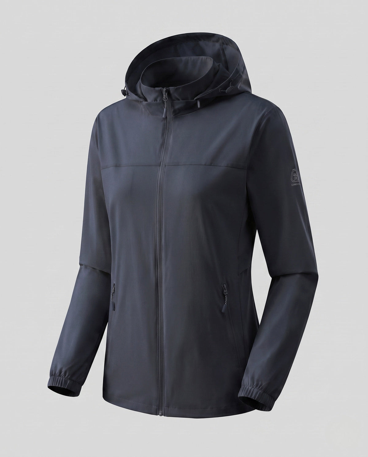 Women lightweight breathable UV protection hoodie jacket with zipper pockets All Fashion - product shot