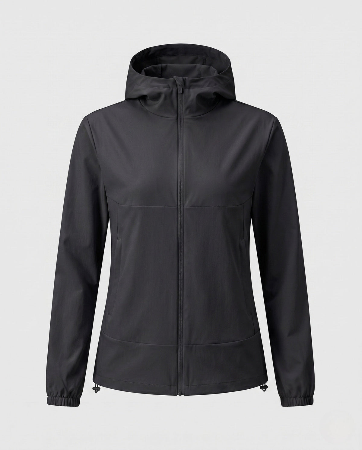 Women's lightweight running and leisure jacket with hood, elastic cuffs, and concealed zip pockets All Fashion - product shot