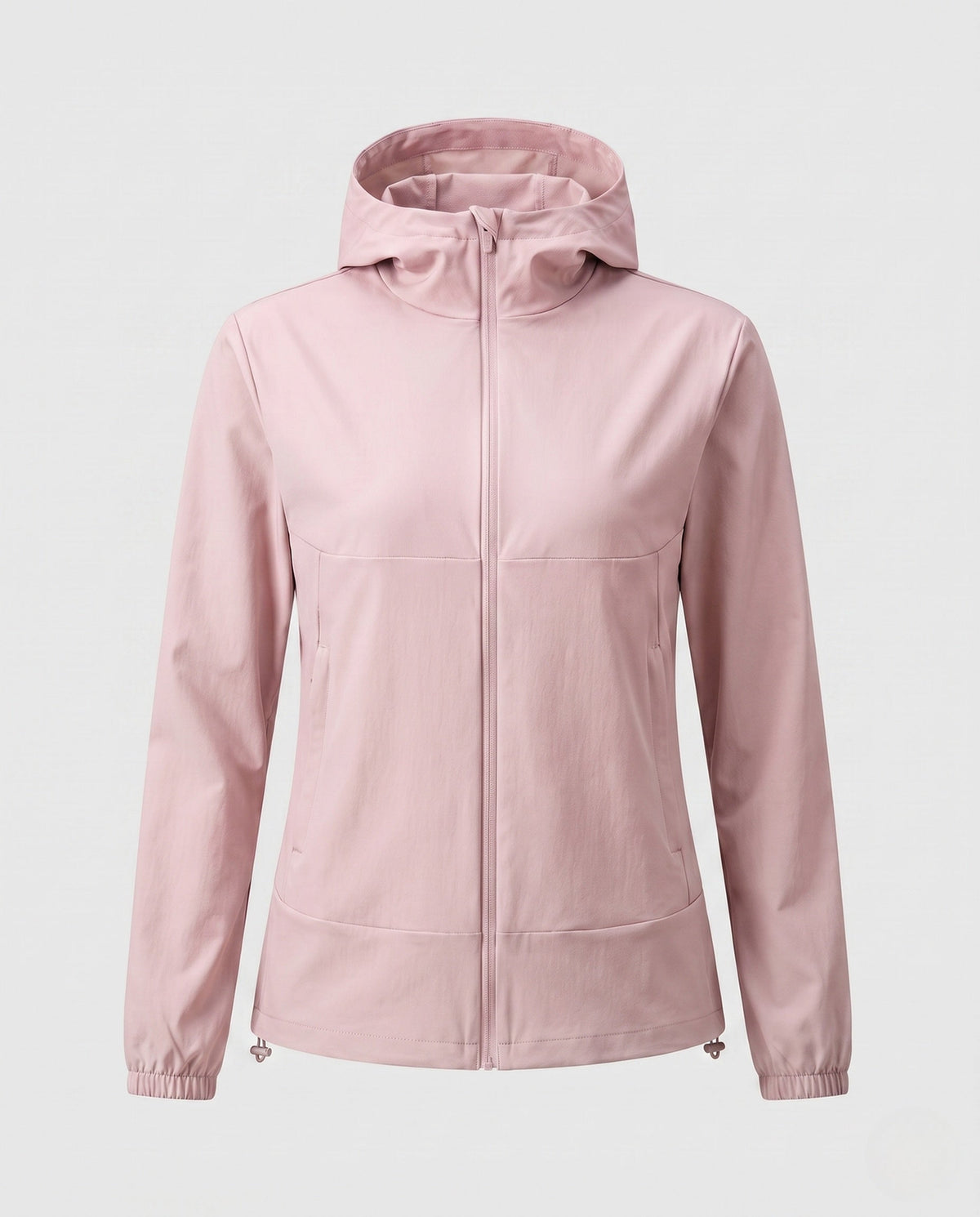 Women's lightweight running and leisure jacket with hood, elastic cuffs, and concealed zip pockets All Fashion - product shot