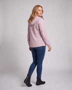 Women's lightweight wind and water-repellent hoodie jacket with mesh lining and ventilation zones All Fashion - back view