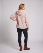 Women's lightweight windproof hooded jacket with drawstring and generous pockets All Fashion - back view