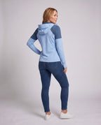Women's nan multifunctional hoodie jacket with fold-out sun visor and high collar All Fashion - back view