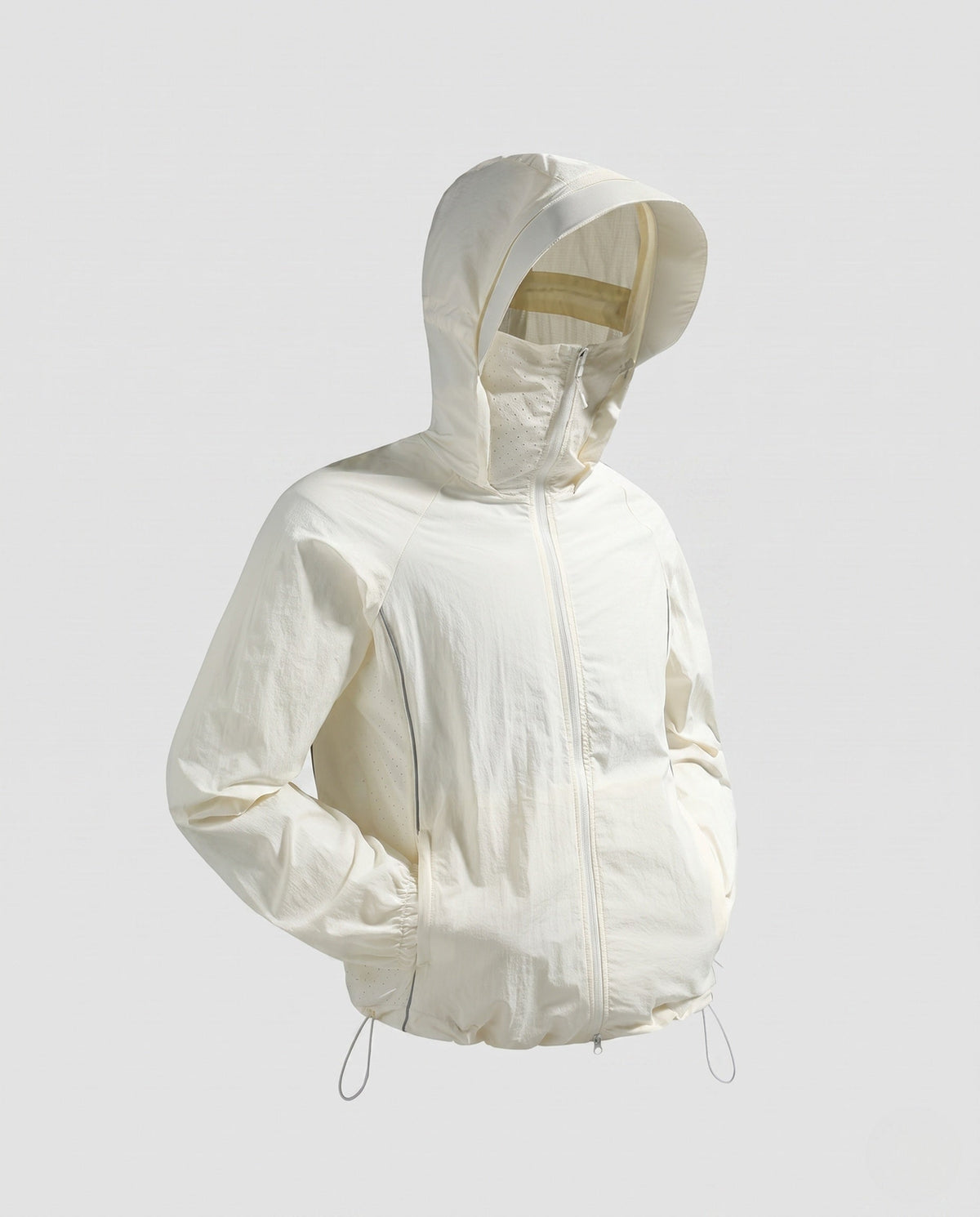 Women's nan multifunctional running and travel jacket with integrated face shield and ventilation perforations All Fashion - product shot