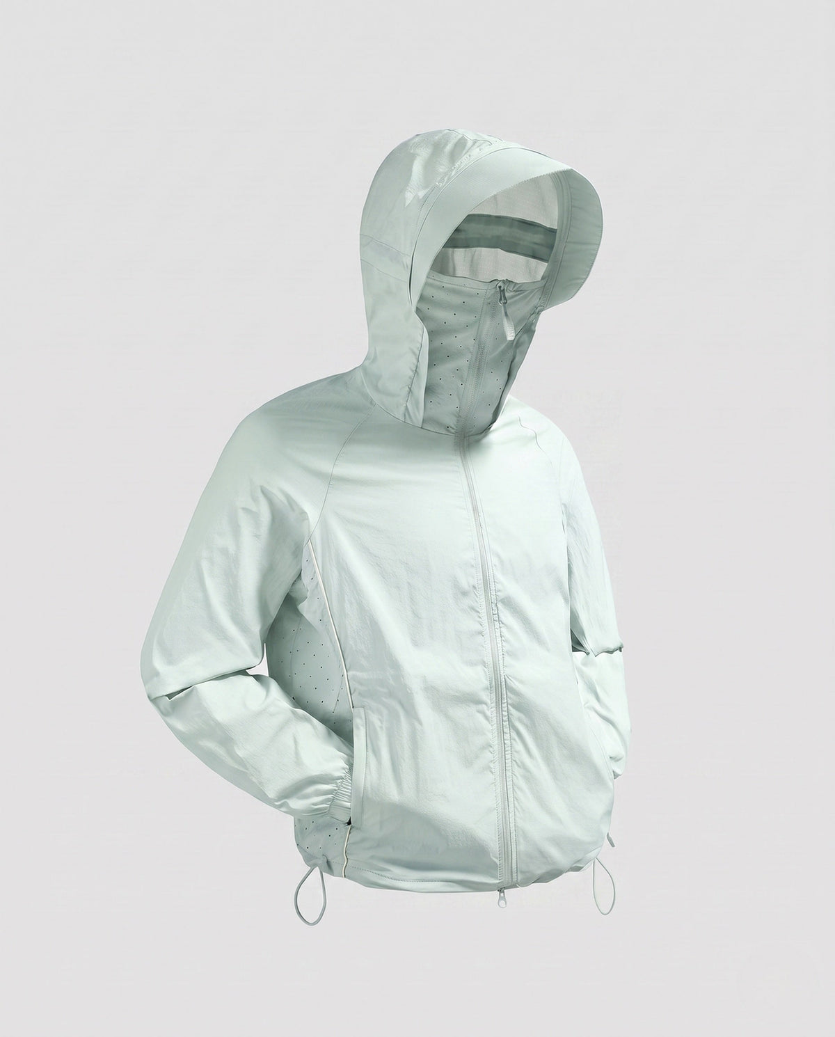Women's nan multifunctional running and travel jacket with integrated face shield and ventilation perforations All Fashion - product shot