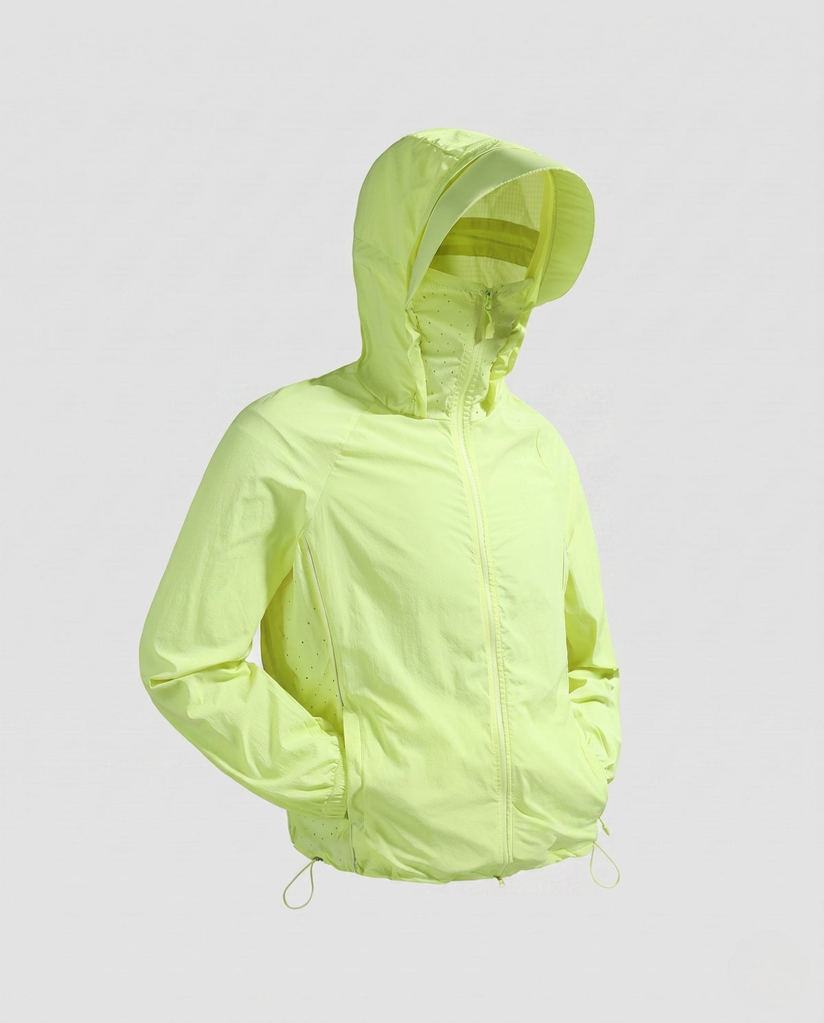 Women's nan multifunctional running and travel jacket with integrated face shield and ventilation perforations All Fashion - product shot