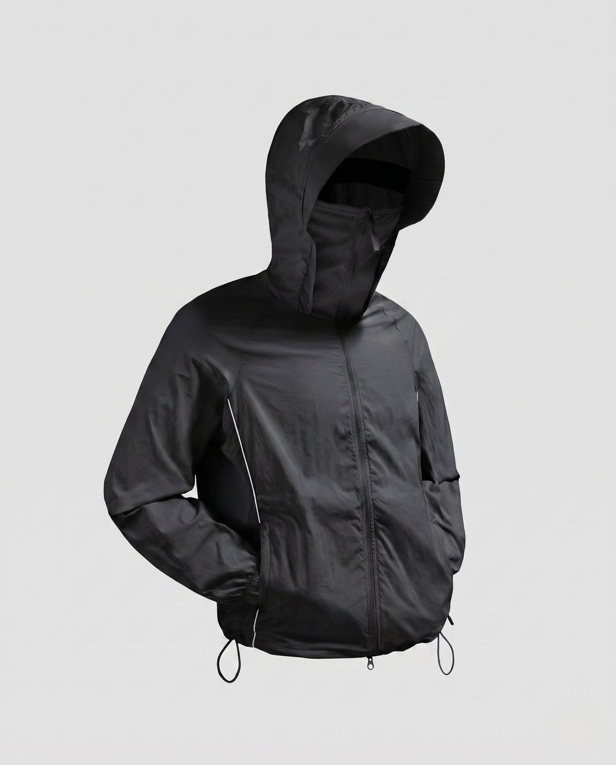 Women's nan multifunctional running and travel jacket with integrated face shield and ventilation perforations All Fashion - product shot