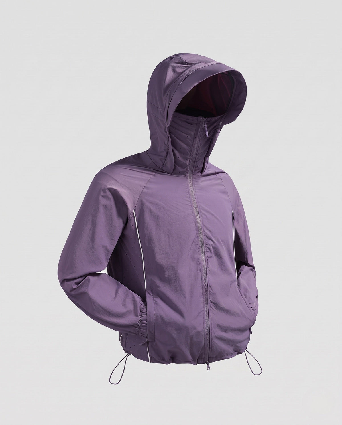 Women's nan multifunctional running and travel jacket with integrated face shield and ventilation perforations All Fashion - product shot