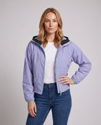 Women nan ultralight hooded outdoor jacket, packable with two-way zipper and elastic cuffs All Fashion - upper body view