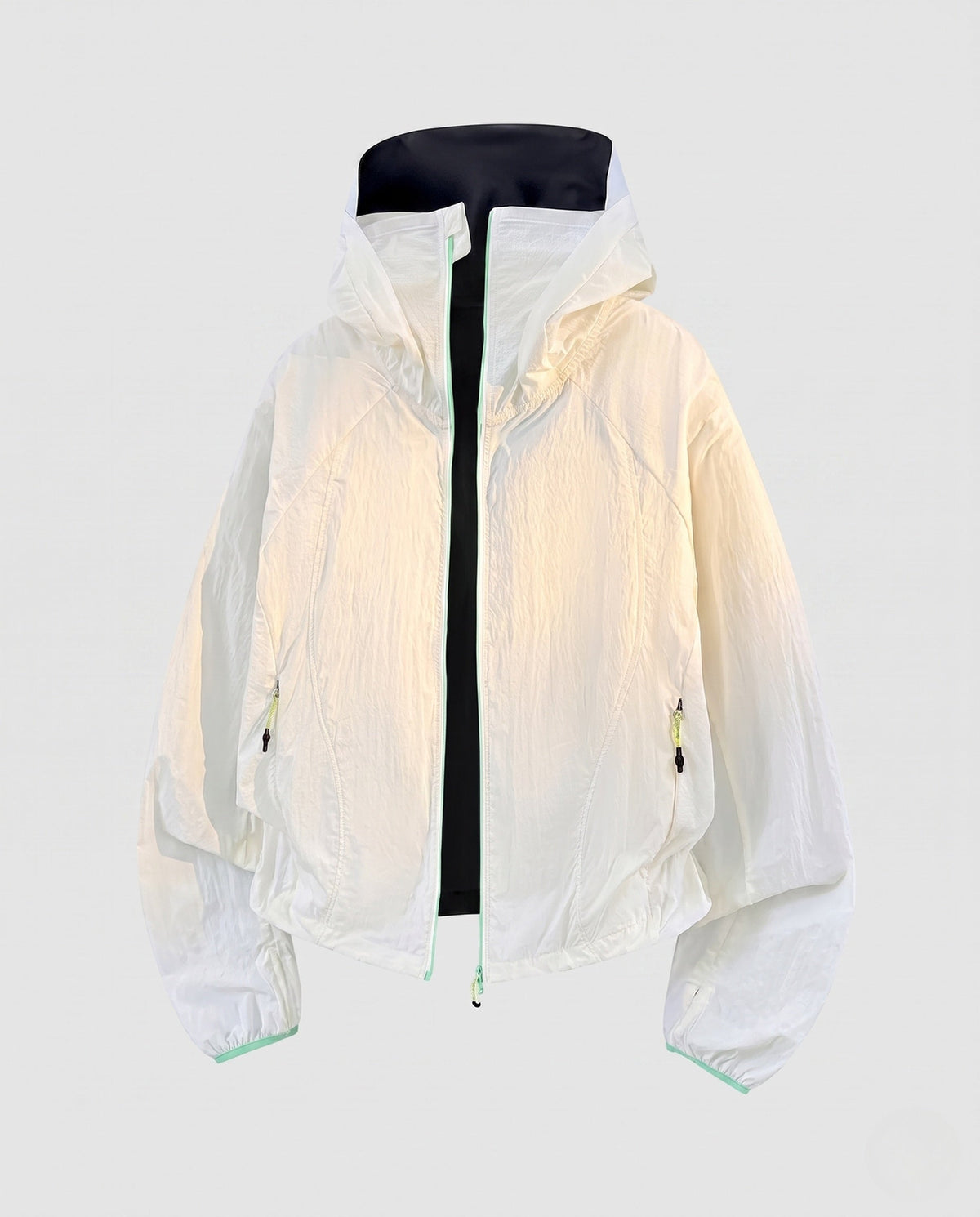 Women nan ultralight hooded outdoor jacket, packable with two-way zipper and elastic cuffs All Fashion - product shot