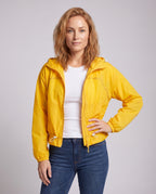 Women's nano ultralight hooded jacket wind- and water-repellent with adjustable hem All Fashion - upper body view