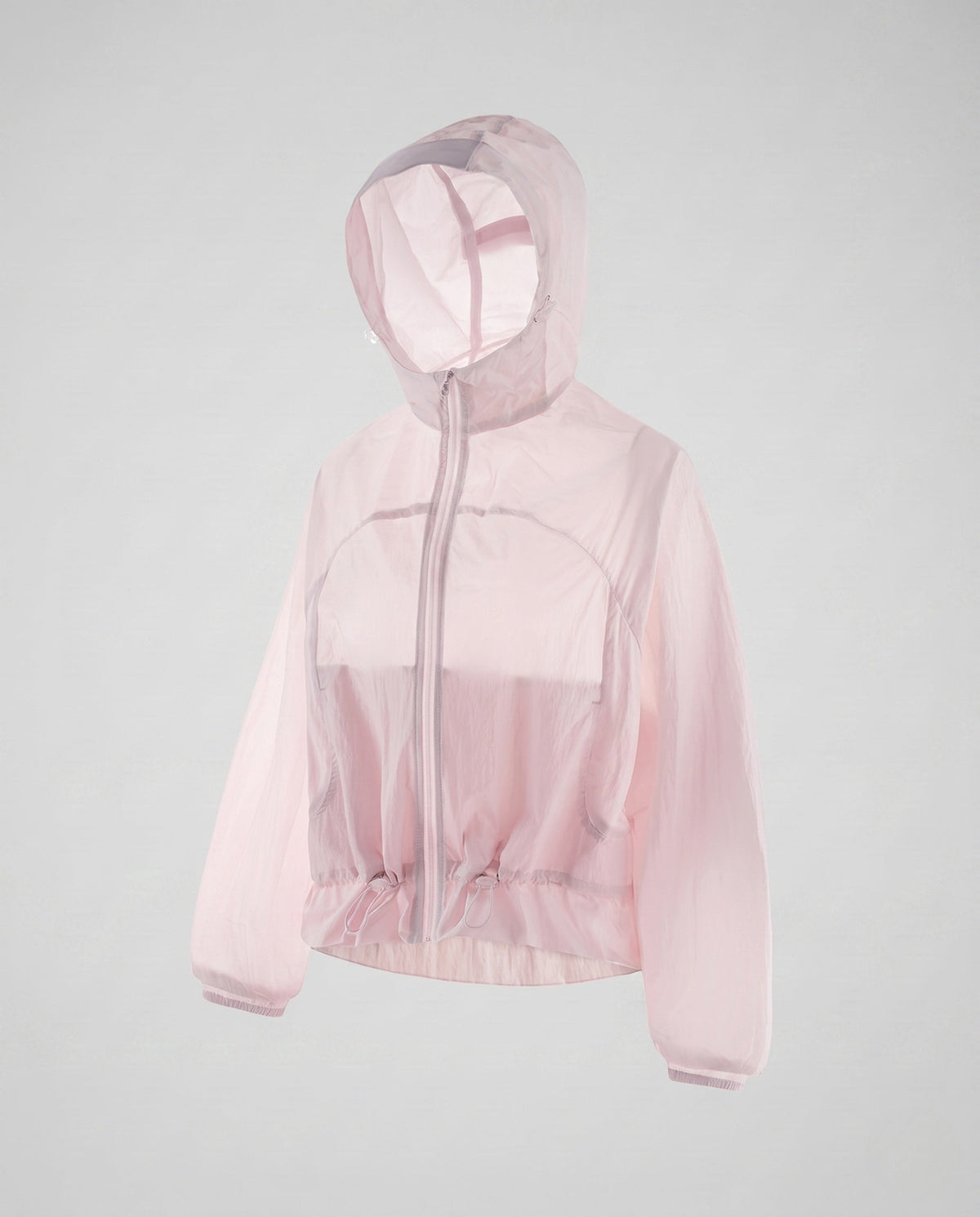 Women's nano ultralight hooded jacket wind- and water-repellent with adjustable hem All Fashion - product shot