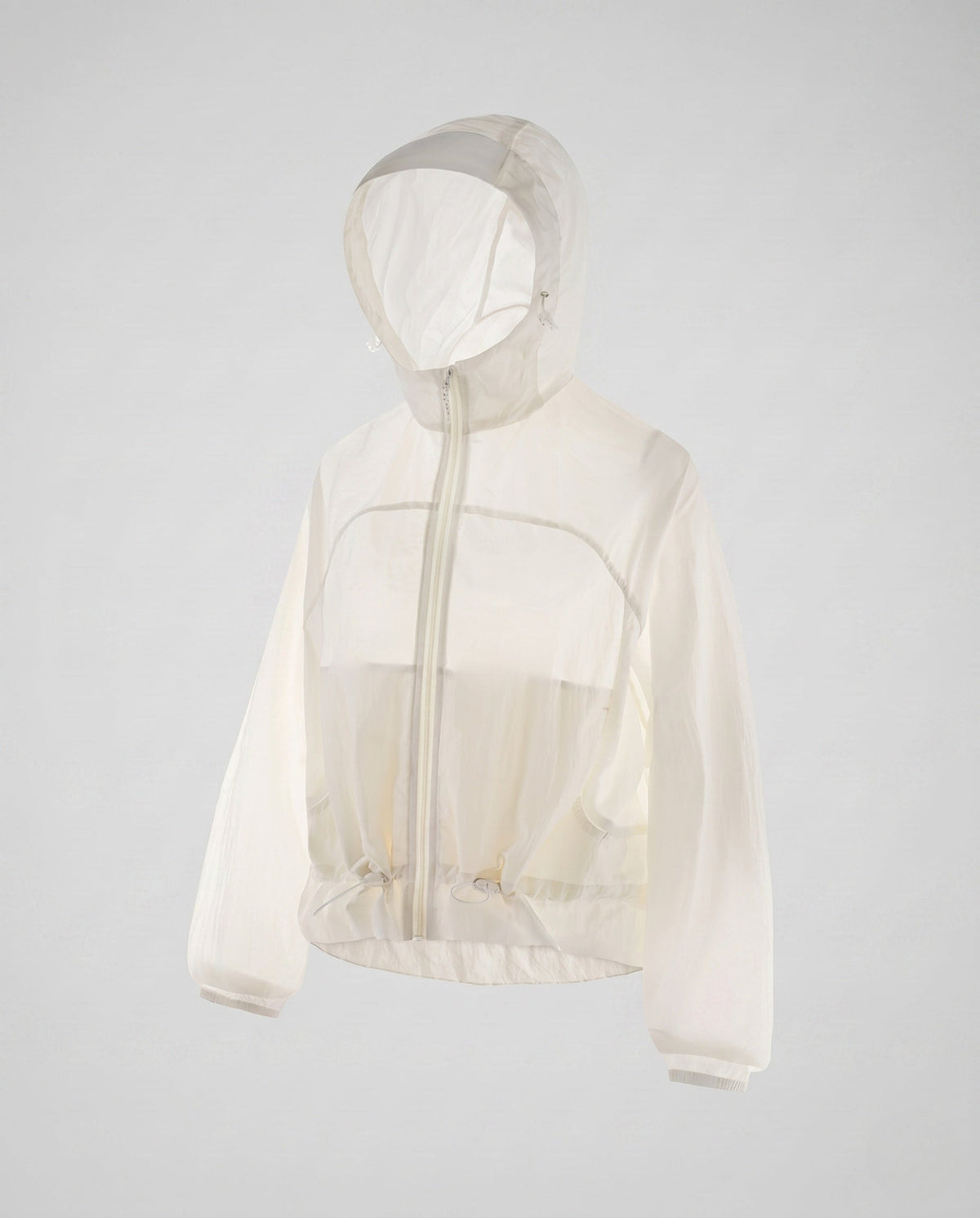 Women's nano ultralight hooded jacket wind- and water-repellent with adjustable hem All Fashion - product shot