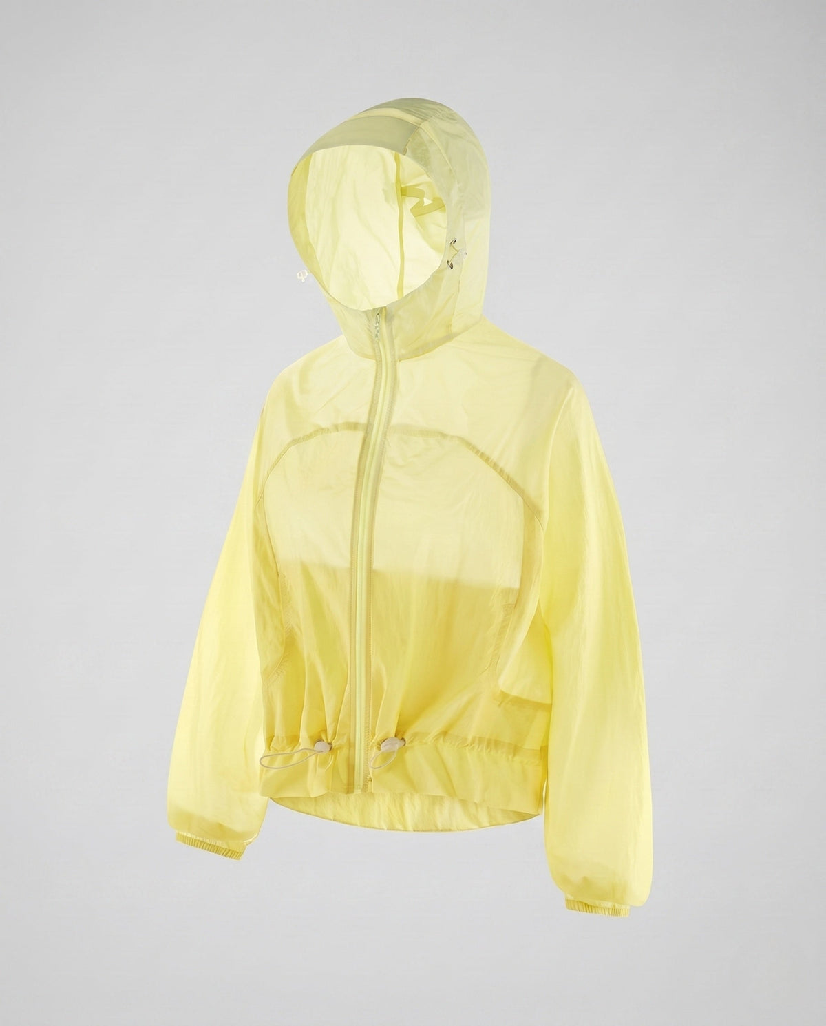 Women's nano ultralight hooded jacket wind- and water-repellent with adjustable hem All Fashion - product shot