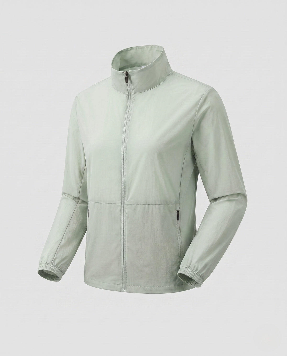 Women's ultra-light travel jacket with stand-up collar, concealed zipper and two zippered pockets All Fashion - product shot