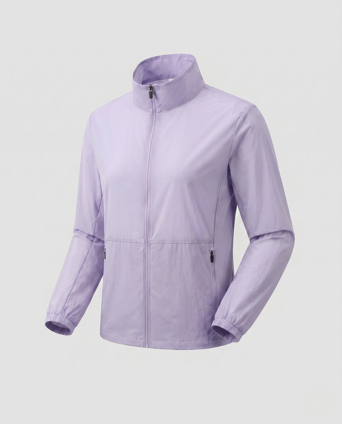 Women's ultra-light travel jacket with stand-up collar, concealed zipper and two zippered pockets All Fashion - product shot
