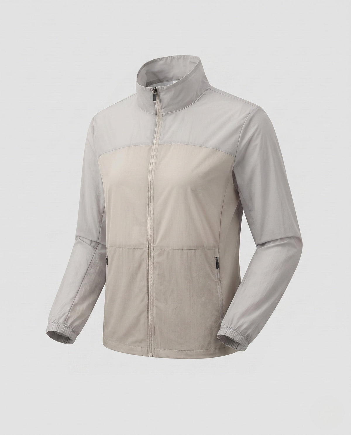 Women's ultra-light travel jacket with stand-up collar, concealed zipper and two zippered pockets All Fashion - product shot